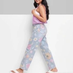 Wild fable flower mom jeans